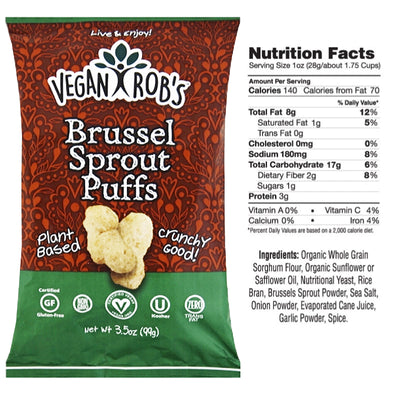 vegan robs brussel sprout puffs nutrition