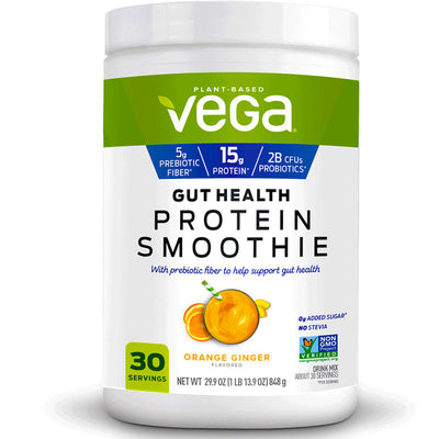 Vega Gut Health Orange Ginger Protein Smoothie Powder - 29.9 oz.