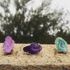 Purple Natural Geode Ring - Size 6