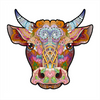 Wooden Puzzle With Animal Shape Pieces "The Bull"