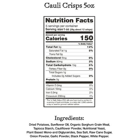 Vegan Rob's Cauli Crisps - 5 oz.