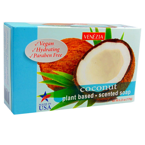 Venezia Plant Based Vegan Coconut Scented Soap Bar - 6.25 oz.