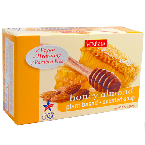 Venezia Plant Based Vegan Honey Almond Scented Soap Bar - 6.25 oz.