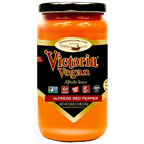 Victoria Fine Foods Vegan Alfredo Red Pepper Sauce - 18 oz.