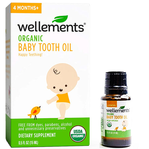 Wellements Organic Baby Tooth Oil - .5 Oz