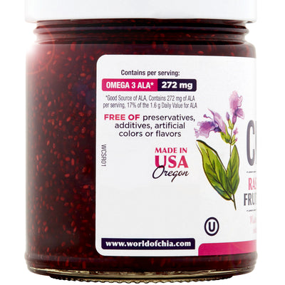 World of Chia Raspberry Fruit Spread - 11.3 Oz.
