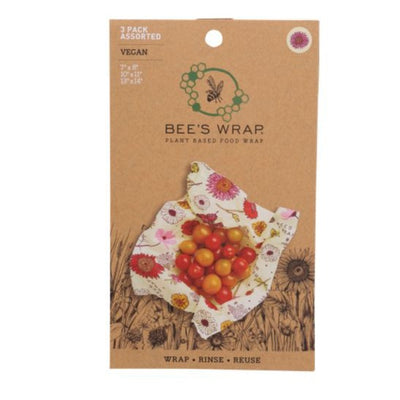 Vegan Bee's Wrap Reusable Wrap Alternative - 3 Pk. | Bees Wrap | Vegan Black Market