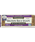 Edward & Sons Brown Rice Snaps Black Sesame - 3.5 oz | Vegan Black Market