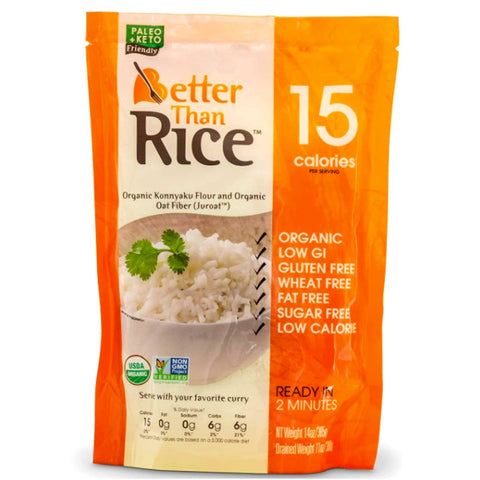 Better Than Rice Organic Konjac Rice Substitute - 14 oz. Better Than Rice | Low Carb Rice Substitute | Keto Rice Substitutes