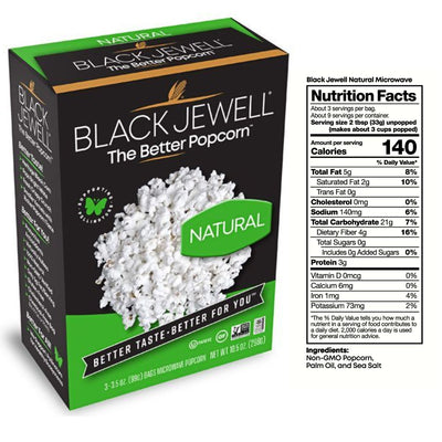 Black Jewell Microwave Popcorn Natural - 21 oz.