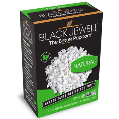 Black Jewell Popcorn Natural | Black Jewell Microwave Popcorn | Blackjewel Popcorn Black Jewell Microwave Popcorn Natural - 21 oz.