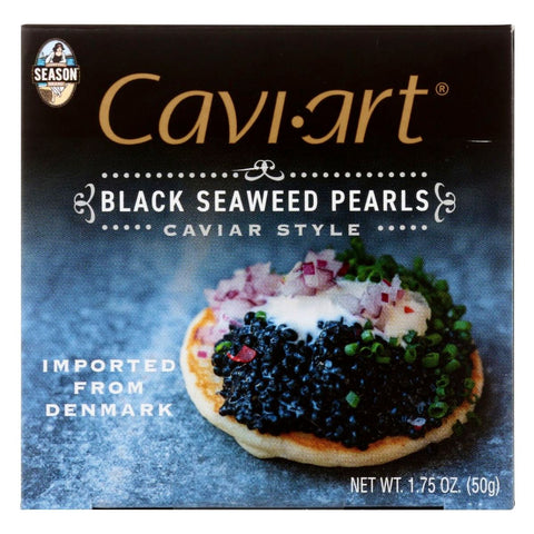 Season Caviart Black Seaweed Pearls Vegan Caviar - 1.75 oz. Caviart Black Seaweed Pearls | Caviart Vegan Caviar | Caviart Seaweed Caviar | Caviart