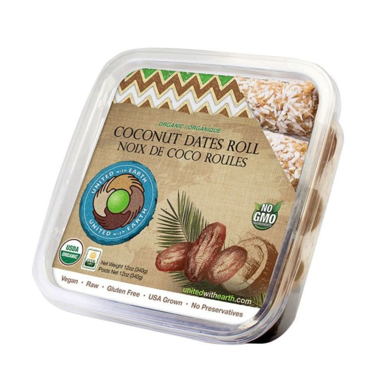 United With Earth Organic Coconut Date Roll - 12 oz | Vegan Black Market