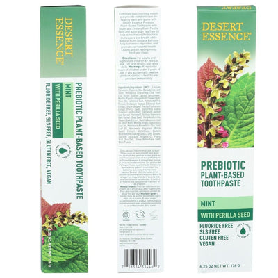 Desert Essence Prebiotic Mint With Perilla Seed Toothpaste - 6.25 oz.