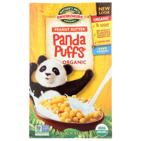 Natures Path Peanut Butter Panda Puffs Cereal - 10.6 oz | Vegan Black Market