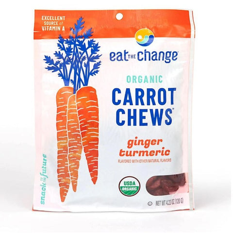 Eat The Change Organic Carrot Chews Ginger Turmeric - 4.2 oz | Eat The Change | Vegan Black Market