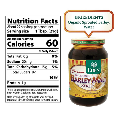 Eden Foods Organic Barley Malt Syrup - 20 oz.
