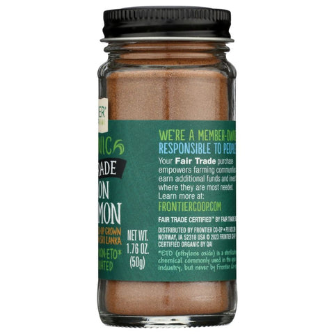 Frontier Ground Organic Ceylon Cinnamon - 1.76 oz