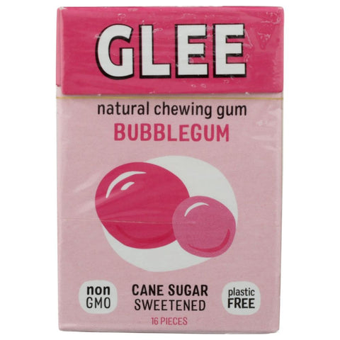 Glee Gum Natural Chewing Gum Bubblegum - 16 pc | Glee Gum | Vegan Black Market