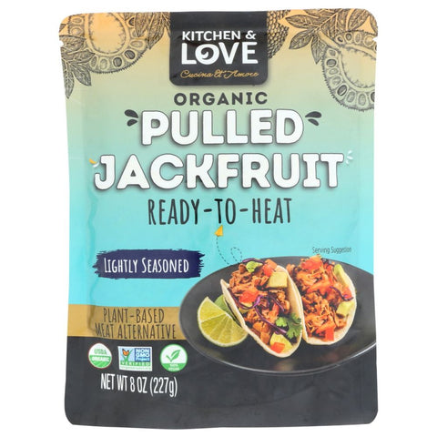 Kitchen & Love Organic Pulled Jackfruit Lightly Seasoned - 8 oz | Vegan Black Market