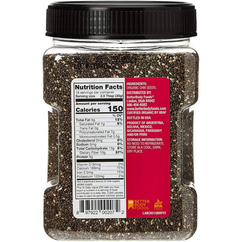 BetterBody Foods Organic Chia Seed - 1.25 lb