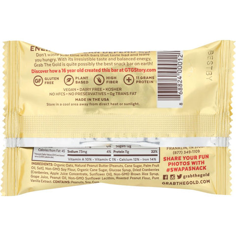 Grab The Gold Peanut Butter & Jelly Snack Bars - 2 oz