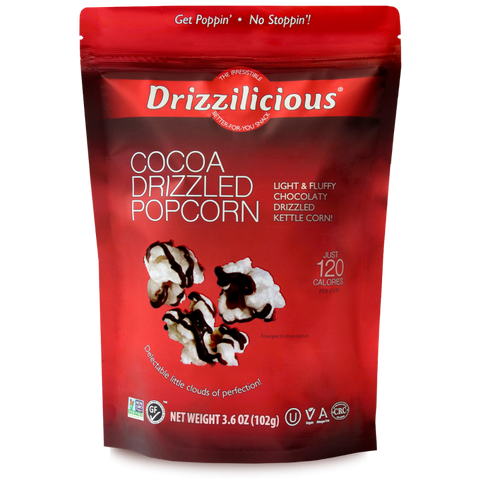Drizzilicious Cocoa Drizzled Popcorn - 3.6 oz | Drizzilicious Popcorn | Drizzilicious | Vegan Black Market