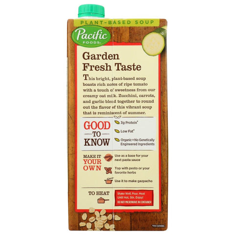 Pacific Goods Organic Creamy Oat Milk Garden Tomato Soup - 32 oz