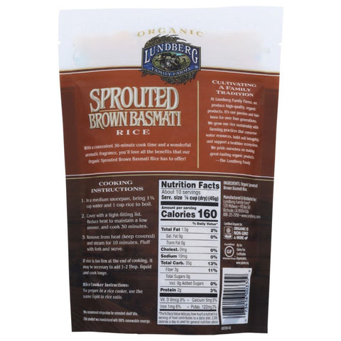 Lundberg Organic Sprouted Brown Basmati Rice - 16 oz