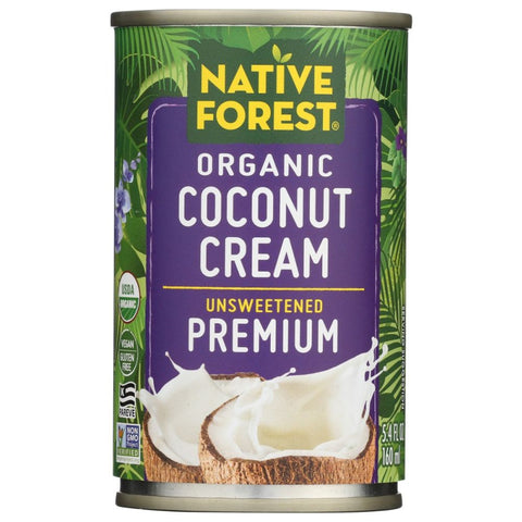 Native Forest Organic Coconut Cream Unsweetened Premium - 5.4 oz | Dairy Free Cream | Vegan Black Market