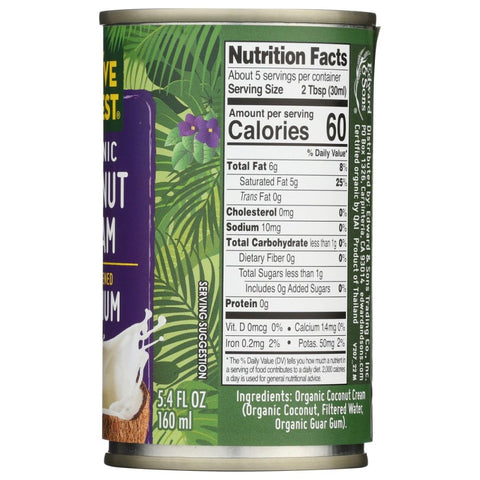 Native Forest Organic Coconut Cream Unsweetened Premium - 5.4 oz