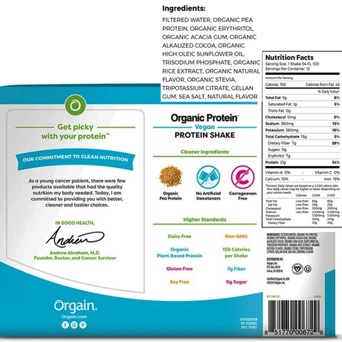 orgain organic protein powder for weight loss