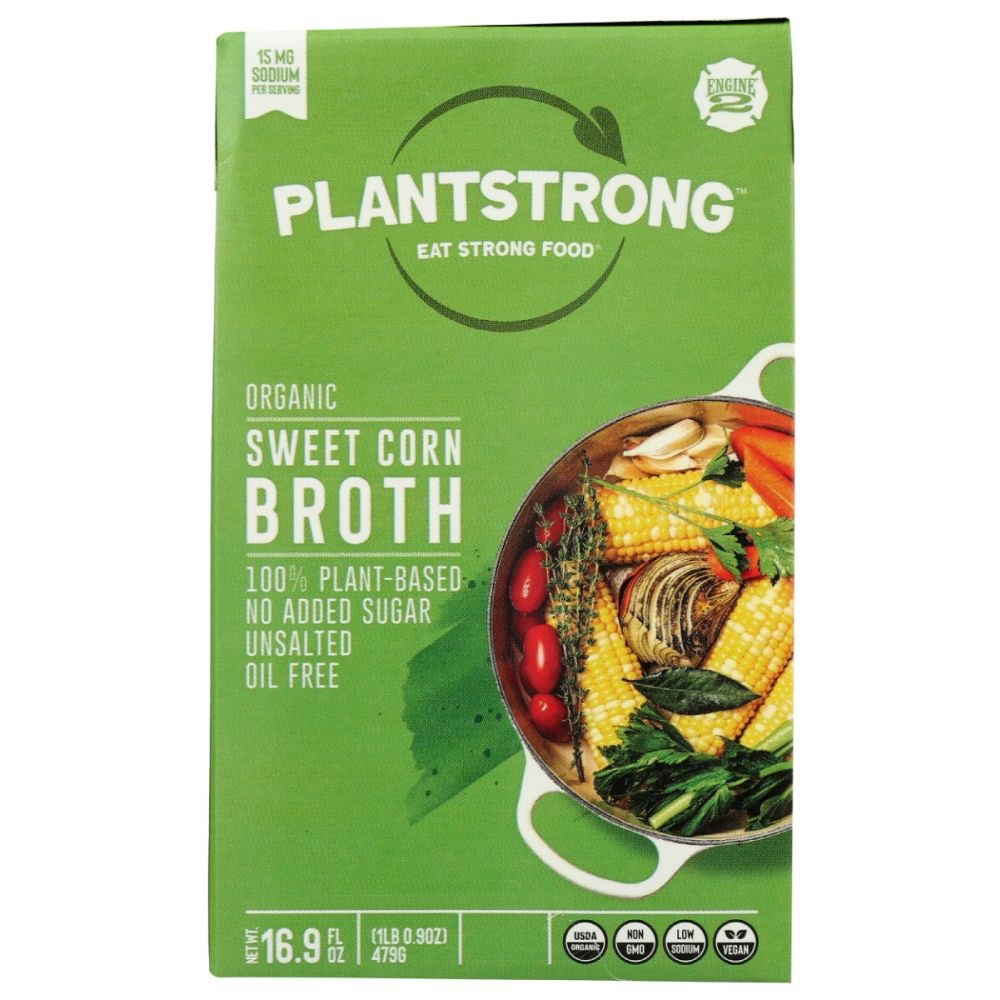 Plantstrong Organic Sweet Corn Broth - 16.9 fl oz | Plantstrong | Vegan Black Market