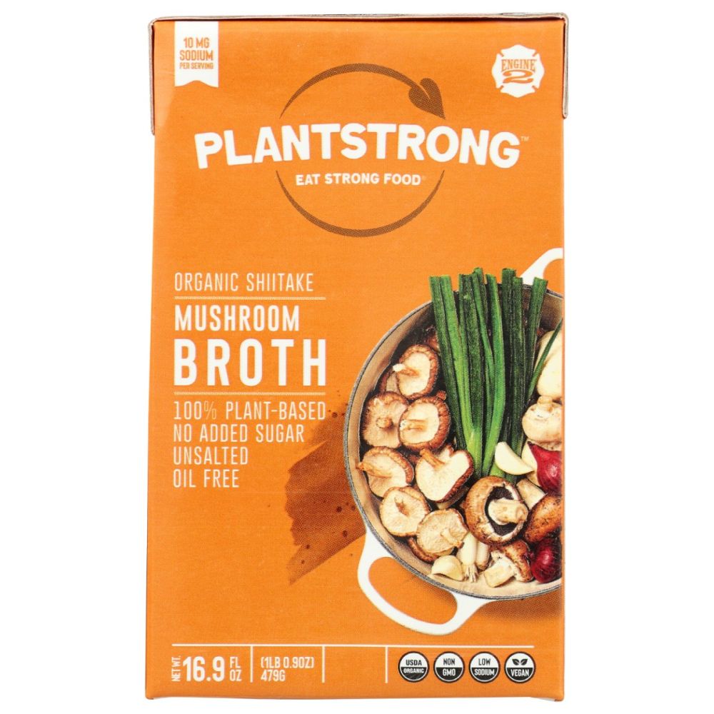Plantstrong Organic Shiitake Mushroom Broth - 16.9 fl oz | Plantstrong | Vegan Black Market