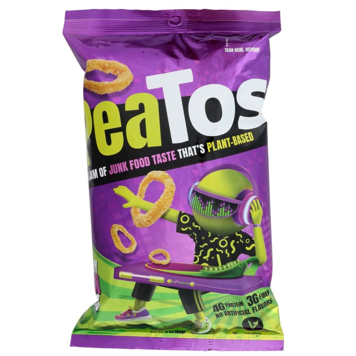 Peatos Crunchy Onion Rings - 3 oz. Peatos | Peatos Onion Rings | Peatos Snacks | Peatos Crunchy Rings