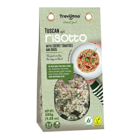Trevijano Tuscan Risotto With Cherry Tomatoes and Basil - 9.8 oz | Vegan Black Market