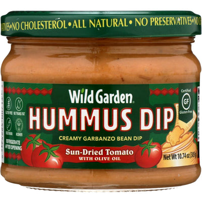 Wild Garden Hummus Dip Creamy Garbanzo Bean Dip Sun Dried Tomato With Olive Oil - 10.74 oz.
