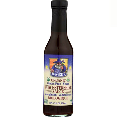 The Wizard's Organic Vegan Worcestershire Sauce  8.5 oz. Wizard Worcestershire Sauce | Organic Vegan Worcestershire Sauce | Vegan Worcester Sauce