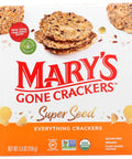 Marys Gone Crackers Super Seed Everything Crackers - 5.5 oz | Healthy Snacks | Vegan Black Market