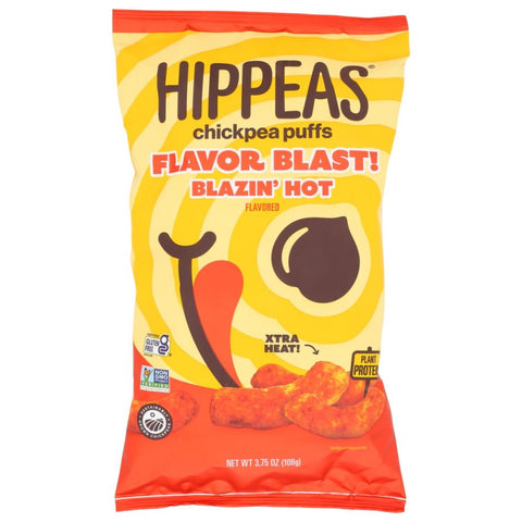 Hippeas Chickpea Puffs Flavor Blast Blazin Hot - 3.75 oz | hippeas | chickpea puffs | Vegan Black Market